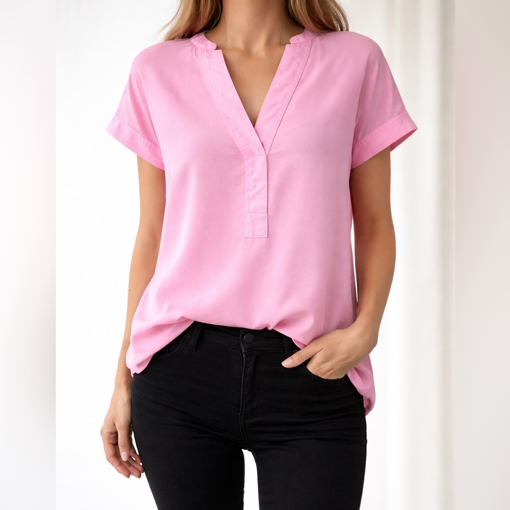 ESPRIT Baby Pink Women’s Tencel Top, XS (oversized)